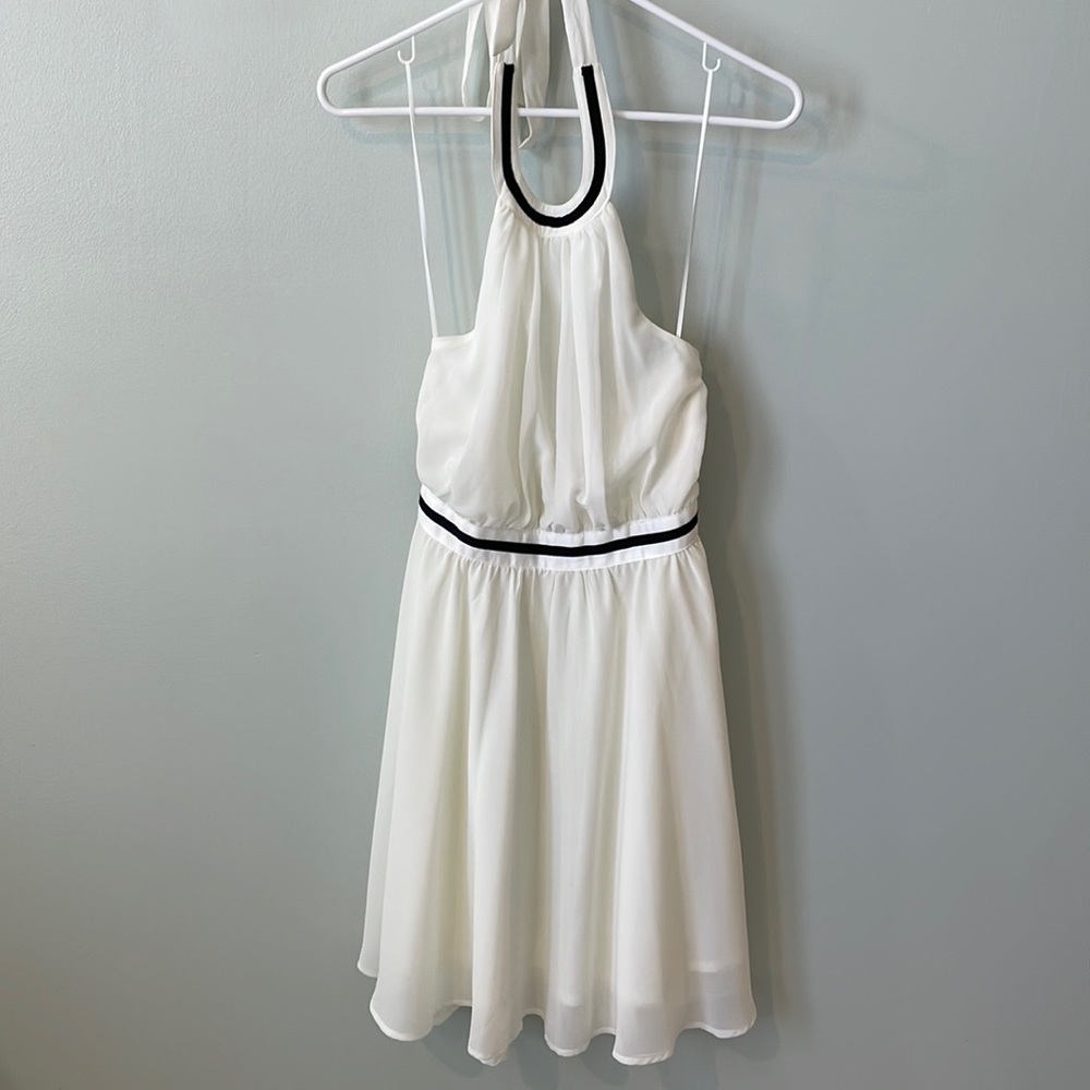 Light and airy halter linen dress